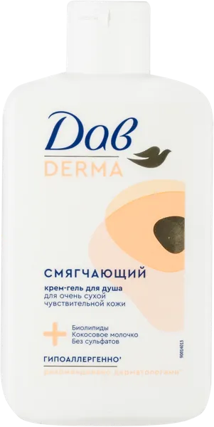 Изображение Гель-крем для душа Дав дерма смягчающий АрнестЮниРусь ООО п/у, 280 мл