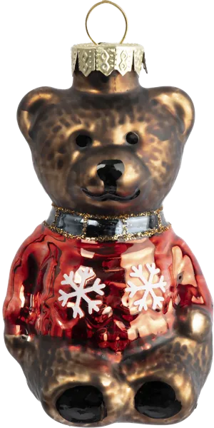 Изображение Подвеска 10см стекло Анна Лафарг мишка в свитере Анна Лафарг , 1 шт