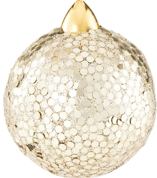 Изображение Шар 6см пластик Анна Лафарг шампань с пайетками Анна Лафарг , 1 шт