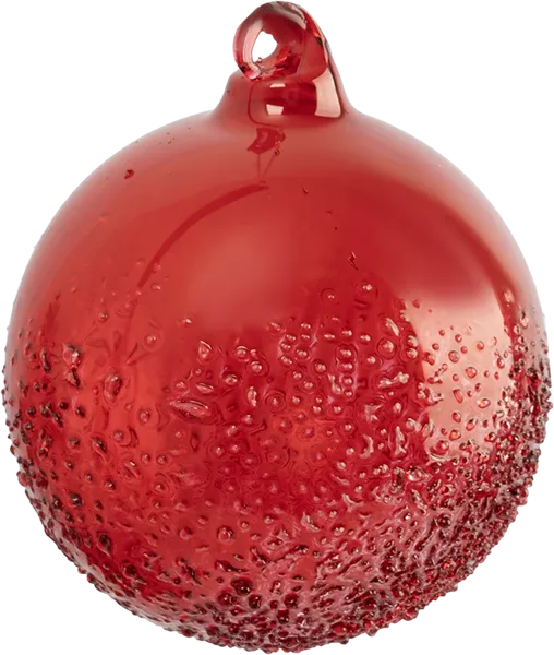 Изображение Шар 8см стекло Анна Лафарг красный изморозь Анна Лафарг п/у, 2 шт