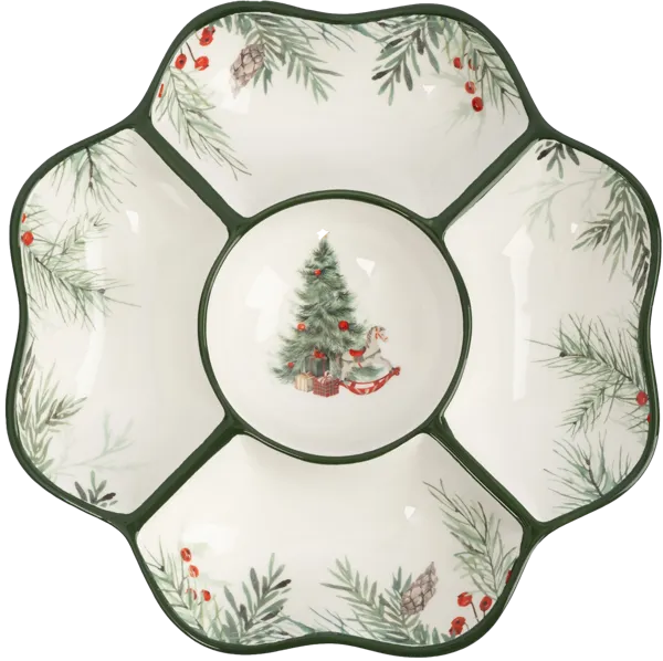 Изображение Менажница 25см 5 отсеков Анна Лафарг фестиваль елка Анна Лафарг кор, 1 шт