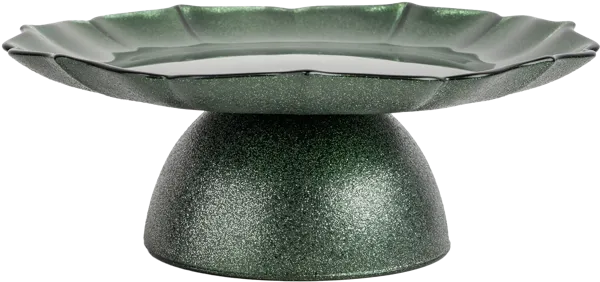 Изображение Блюдо 21*8см на ножке Анна Лафарг севилья зеленое стекло Анна Лафарг , 1 шт