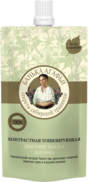 Изображение Маска лифтинг для лица Рецепты бабушки Агафьи тонизирующая Натура сиберика п/у, 100 мл