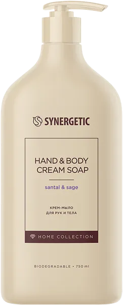 Изображение Мыло жидкое для рук и тела Синергетик сандал и шалфей Синергетик п/у, 750 мл