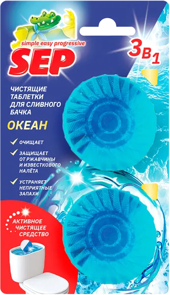 Изображение Таблетка для унитаза Сеп океан Лаборатория Катрин ООО п/у, 2 шт