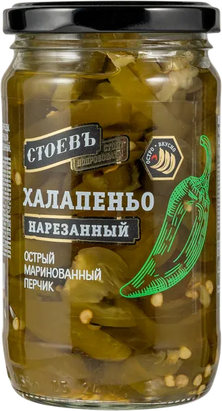 Изображение Перец маринованный Стоевъ халапеньо Стоев с/б, 350 г