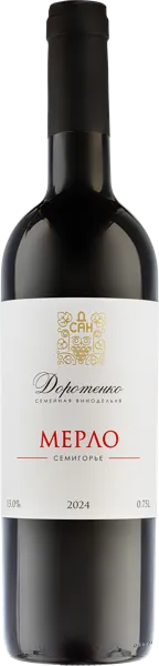Изображение Вино красное сухое Мерло Доротенко 2024 Долина Семигорья с/б, 0,75 л