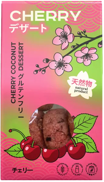 Изображение Десерт без глютена Безглютини Азия Кокосанка вишня Фабрика Вкусов к/у, 85 г