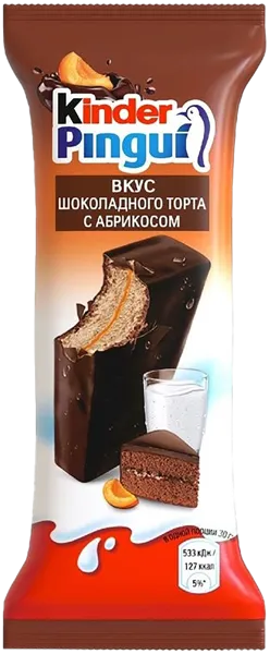 Изображение Пирожное бисквитное Киндер пингви абрикос Ферреро м/у, 30 г
