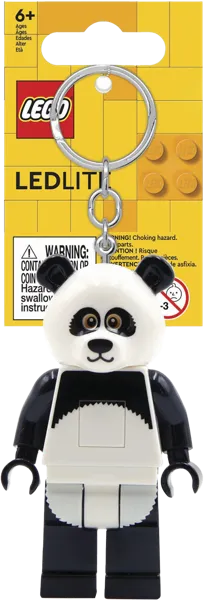 Изображение Брелок с фонариком для ключей Лего человек панда Айкью Хонг к/у, 1 шт
