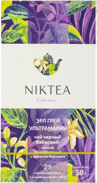 Изображение Чай в пакетиках Никти эрл грей ультрамарин Мал ком кор, 25*2 г