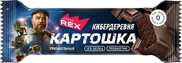 Изображение Батончик протеиновый Протеин Рекс картошка трюфель Роял Кейк м/у, 40 г