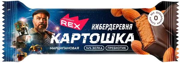 Изображение Батончик протеиновый Протеин Рекс картошка марципан Роял Кейк м/у, 40 г