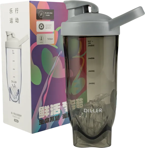 Изображение Бутылка 700мл пластик Диллер шейкер с шариком Диллер , 1 шт