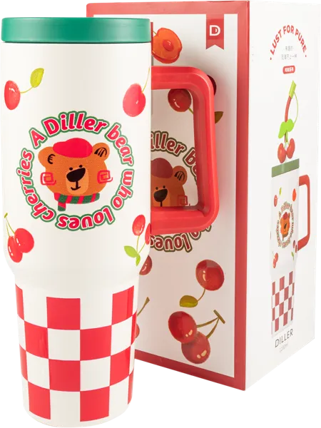 Изображение Термокружка 1,2л стальная Диллер энималс с трубочкой Диллер кор, 1 шт