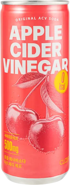 Изображение Напиток с яблочным уксусом газ Клуп Сидр вишневый тарт ОКФ Корпорейшн ж/б, 0,25 л