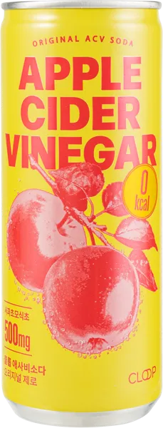 Изображение Напиток с яблочным уксусом газ Клуп Сидр оригинальный ОКФ Корпорейшн ж/б, 0,25 л