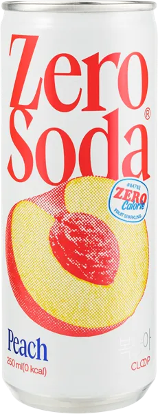 Изображение Напиток газ Клуп Зеро сода персик ОКФ Корпорейшн ж/б, 0,25 л