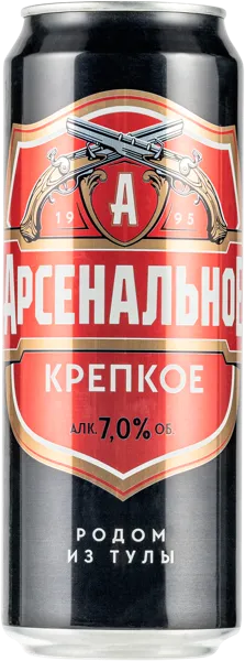 Изображение Пиво светлое Лагер 7,0% Арсенальное крепкое Балтика ПК ж/б, 0,45 л