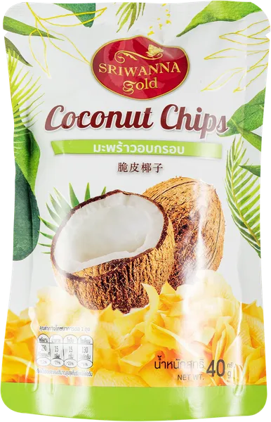 Изображение Чипсы кокосовые Шриванна Голд Азия Пресервед м/у, 40 г