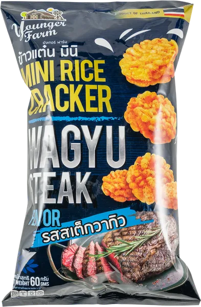 Изображение Чипсы рисовые Янгер Фарм стейк вагю Тай Янгер Фарм м/у, 60 г