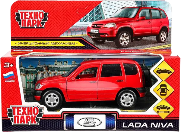 Изображение Машина 12см инерционная Технопарк лада нива Хуада Той к/у, 1 шт