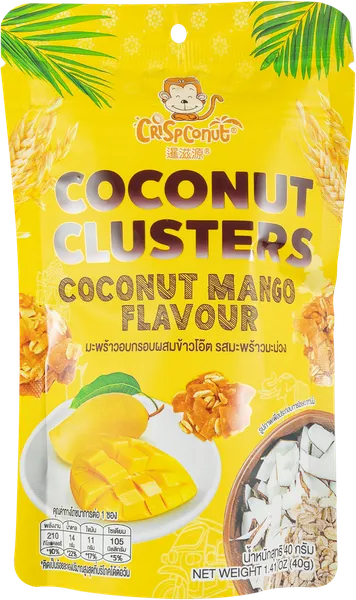 Изображение Чипсы кокосовые Криспконат с сушеным манго Джиди Фуд м/у, 40 г