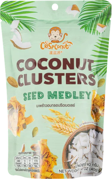 Изображение Чипсы кокосовые Криспконат чиа тыква подсолнечник Джиди Фуд м/у, 40 г