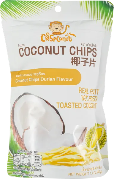 Изображение Чипсы кокосовые Криспконат дуриан Джиди Фуд м/у, 40 г