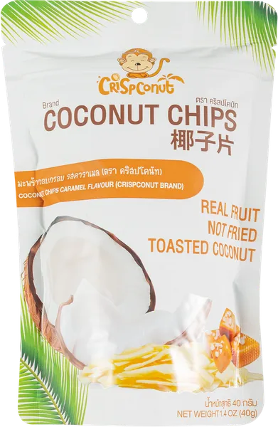 Изображение Чипсы кокосовые Криспконат карамель Джиди Фуд м/у, 40 г