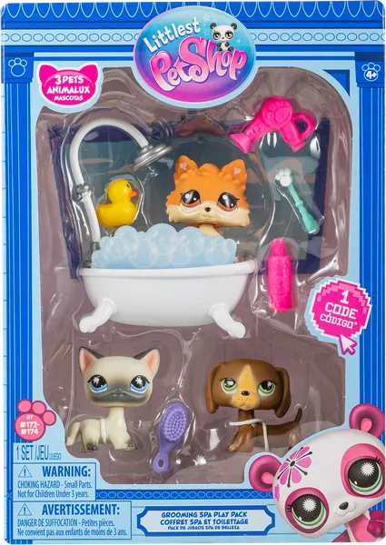 Изображение Фигурка с аксессуарами Литл Пет Шоп груминг спа Хасбро м/у, 3 шт