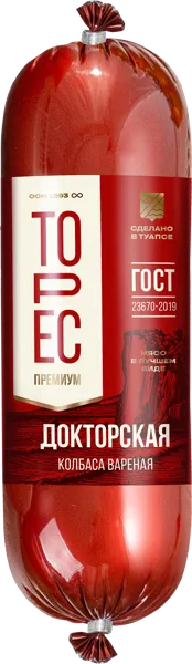 Изображение Колбаса ГОСТ Торес докторская Фирма Торес ООО полиамид, 450 г