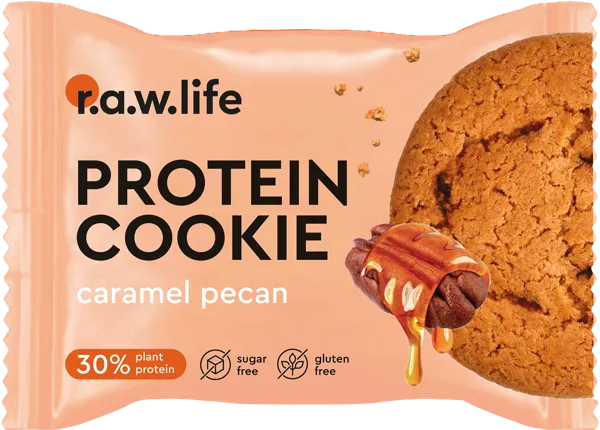 Изображение Печенье протеиновое Рав лайф карамельный пекан РоуЛайф м/у, 37 г