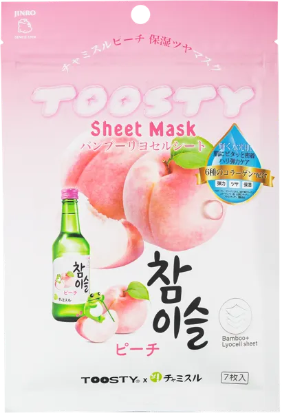 Изображение Маска увлажняющая для лица Тусти экстракт персика Донг ил фармс м/у, 7 шт