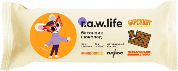 Изображение Батончик фруктово-злаковый Рав лайф кидс шоколад РоуЛайф м/у, 25 г