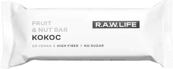 Изображение Батончик фруктово-ореховый Рав лайф кокос РоуЛайф м/у, 47 г