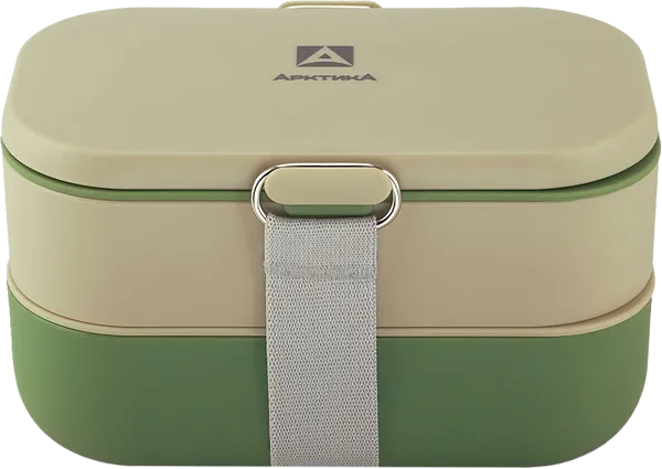 Изображение Контейнер 1,35л для ланча Арктика зеленый 2 уровня +приборы ТД Арктика кор, 1 шт