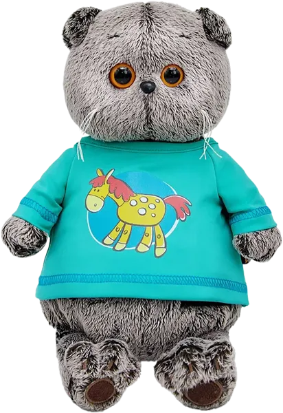 Изображение Мягкая игрушка 25см Будибаса басик с лошадкой МПП ООО , 1 шт