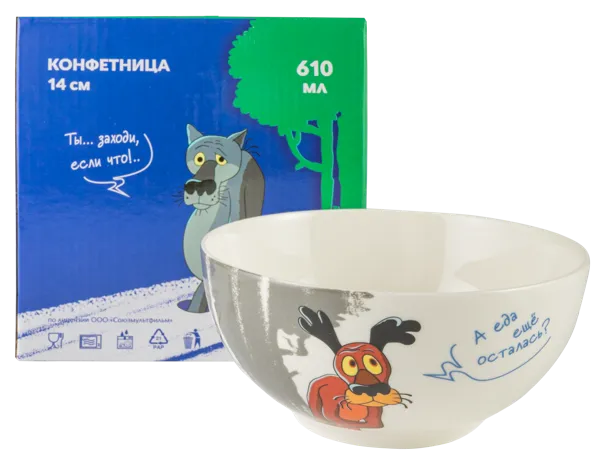 Изображение Миска 610мл фарфор Союзмультфильм жил-был Пес Хуасин Сирэмик к/у, 1 шт