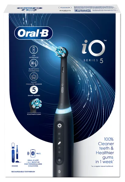 Изображение Зубная щетка электрическая Орал-би С5 iOG5.1B6.2DK черная Проктер Энд Гэмбл к/у, 1 шт