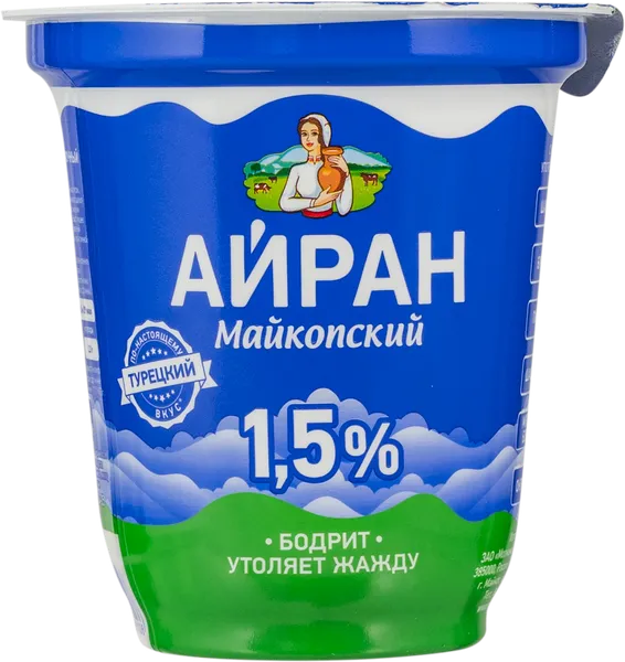 Изображение Айран 1,5% Майкопский Адыгейский МК п/б, 900 мл