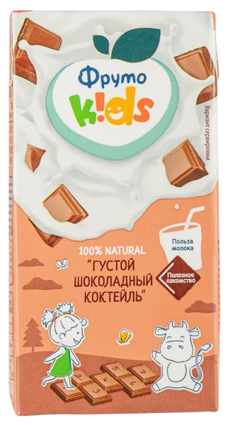 Изображение Коктейль 2% молочный Фрутокидс густой шоколад Прогресс т/п, 200 мл
