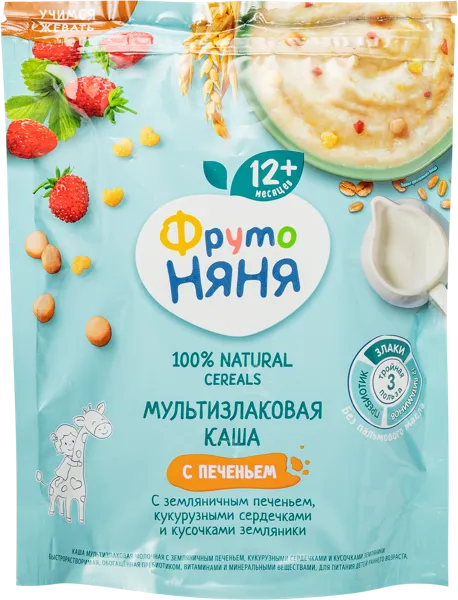 Изображение Каша с 12 мес молочная Фрутоняня мультизлак землян печ Прогресс м/у, 200 г