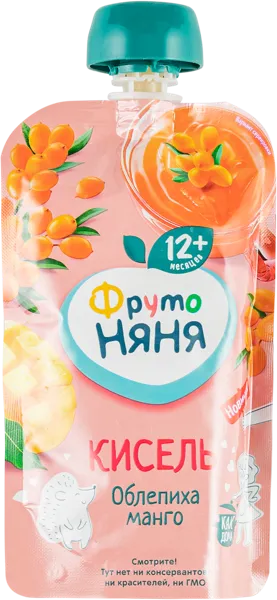 Изображение Кисель с 12 мес Фрутоняня облепиха манго Прогресс пауч, 130 г