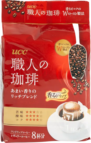 Изображение Кофе в дрип-пакетах ЮСиСи рич бленд Юшима Кофе Компани м/у, 8*7 г