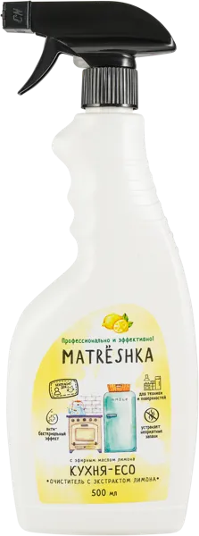 Изображение Средство для кухни спрей Матрешка БИО очищающее КубаньБытХим п/у, 500 мл
