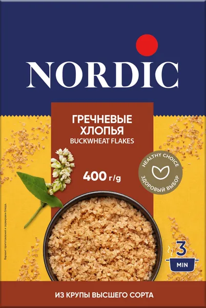Изображение Хлопья гречневые Нордик 3 мин Копэкер Агро кор, 400 г
