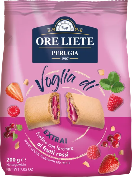 Изображение Печенье с начинкой Оре Лиете из Умбрии ягодный джем Тедеско м/у, 200 г