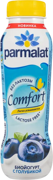 Изображение Биойогурт 1,5% без лактозы Пармалат голубика Белгородский МК п/б, 290 мл