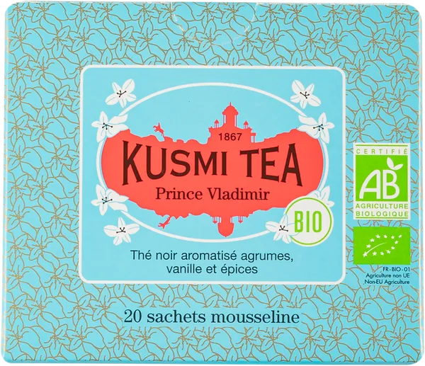 Изображение Чай черный в пакетиках Кузьми ти Принц Владимир Ориентис Гурмэ кор, 20*2 г